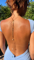 Long back necklace