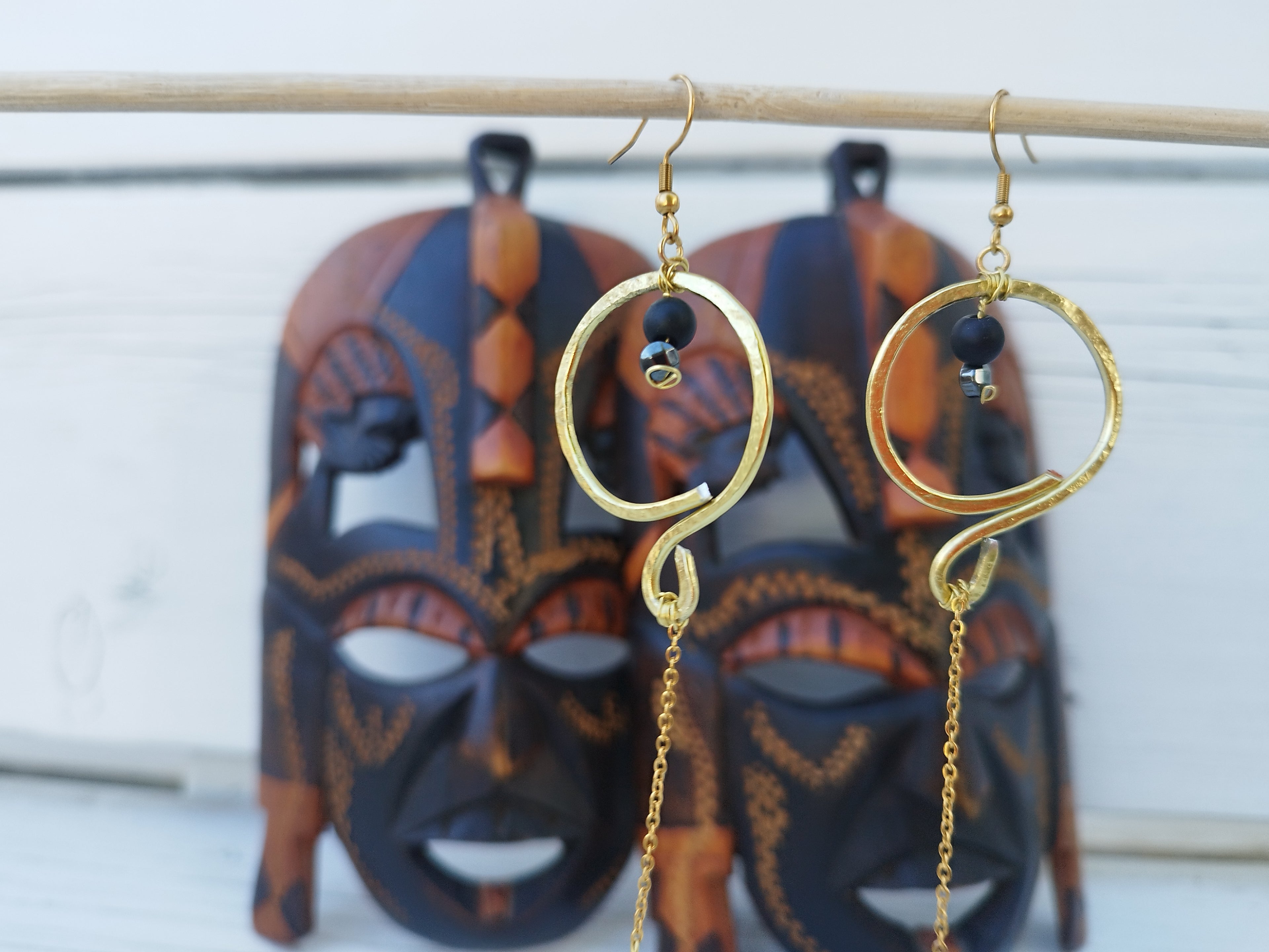 Gold earrings