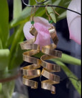 Gold spiral earrings