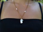 White pearl necklace