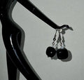 black earrings