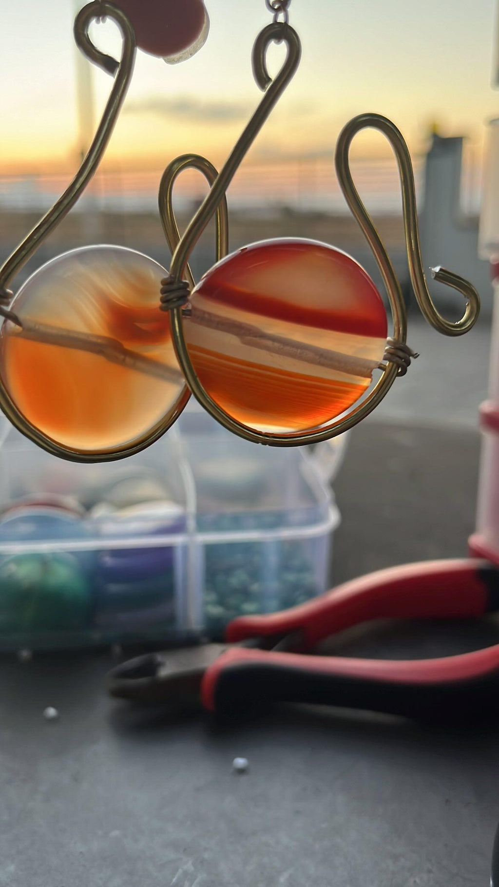 Agate earrings