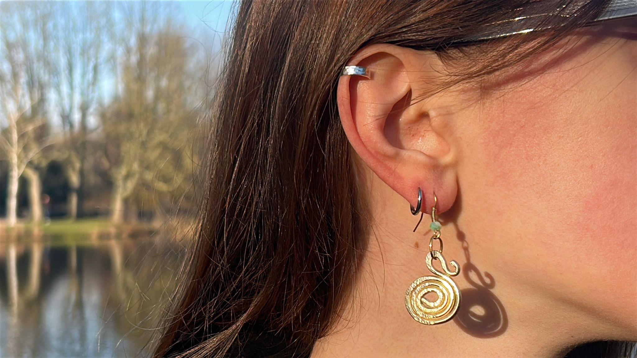 Small spiral earrings
