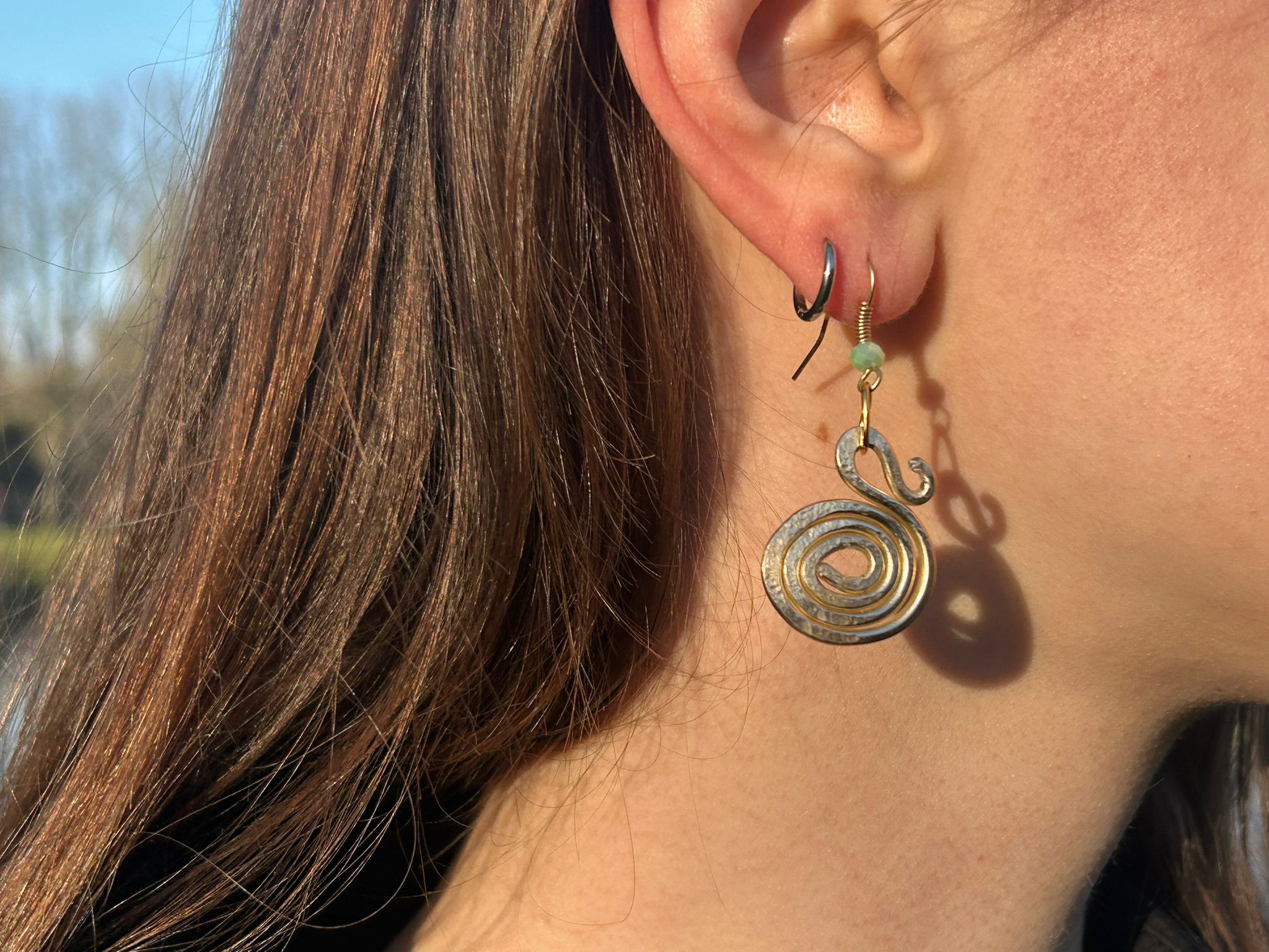 Small spiral earrings