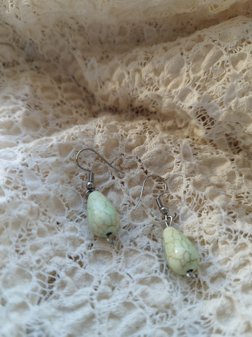 Green small earrings
