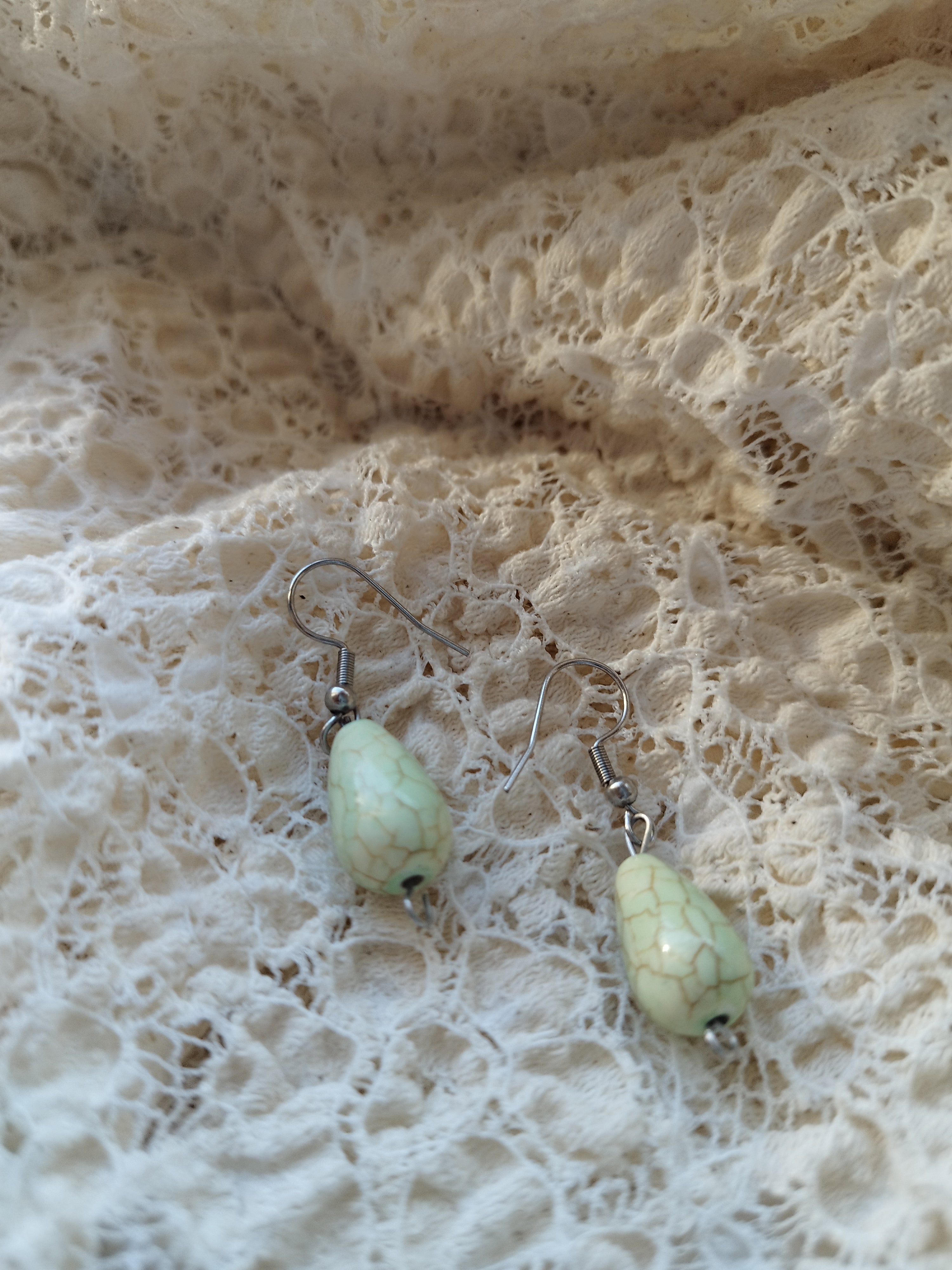 Green small earrings