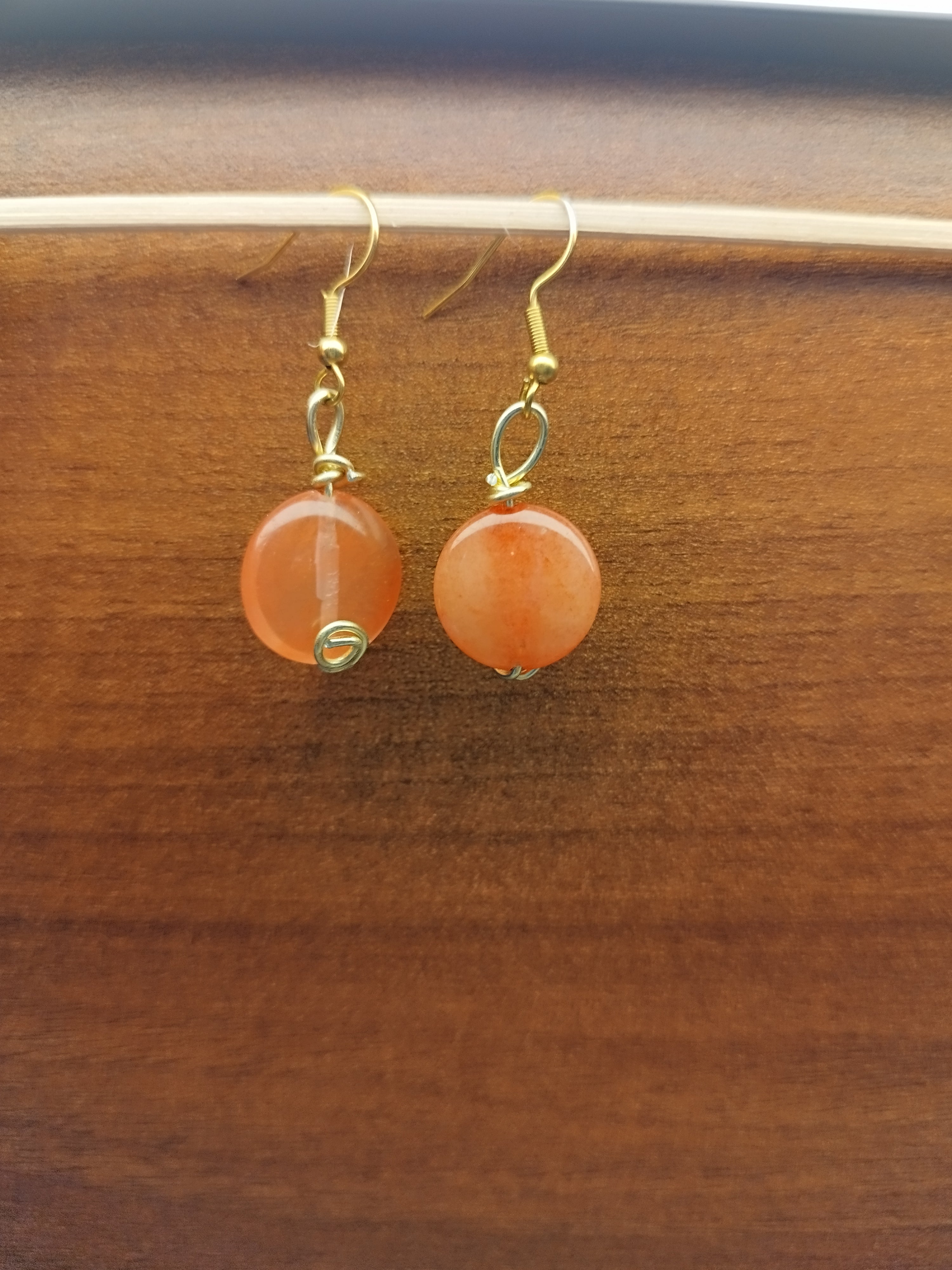 Red small earrings