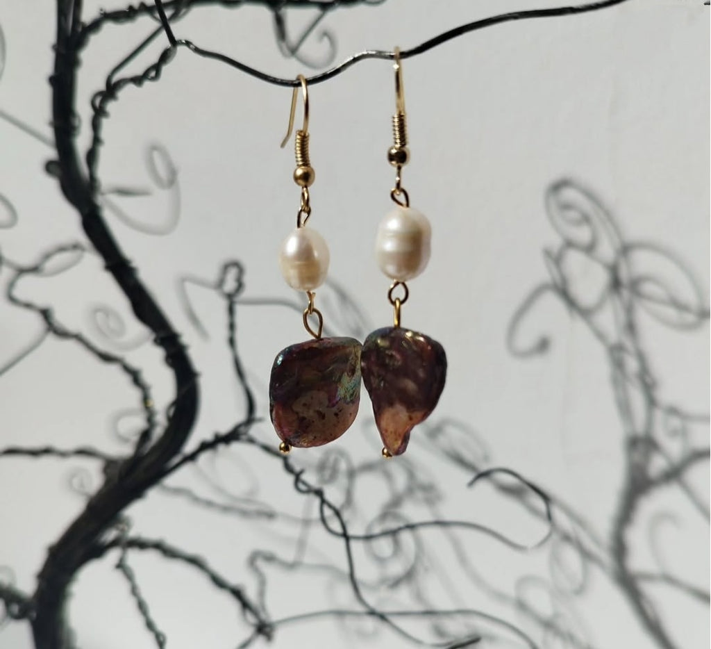 Brown Pearls earings