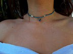 Blue beaded necklace