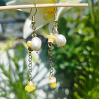 Yellow shell earrings